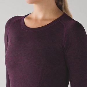 Lululemon swiftly long sleeve plumb black 6